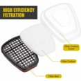thumbnail image 5 of Silicone Design, 1 Mask + 2 Filter Cartridges, 3+2 Caps, 10 Pads & Storage Bag Full Face Mask with Large Vision, 5 of 5