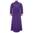 thumbnail image 2 of iiniim Homme Moine Médiéval Renaissance Prêtre Longue Robe Église Culte Halloween Fête Cosplay Costume Violet TG, 2 of 4