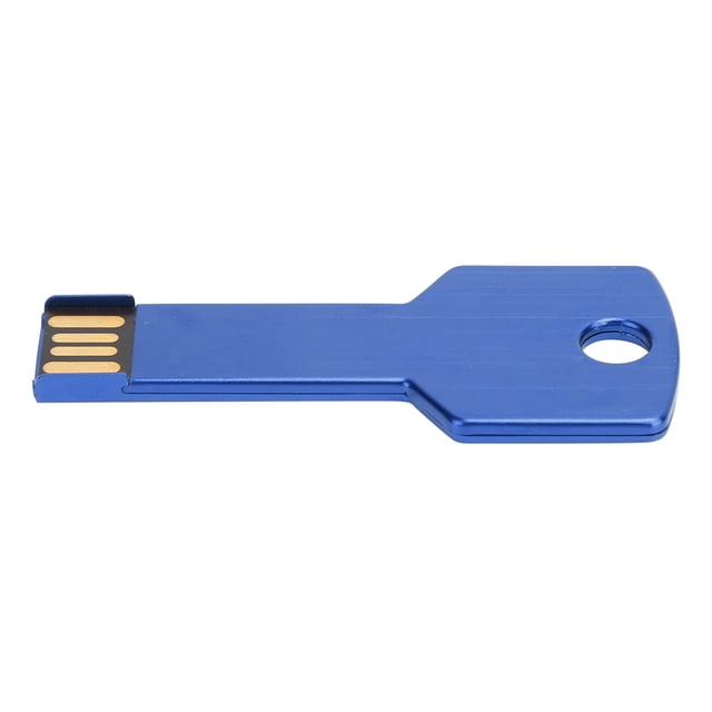 Disque Bleu Clé USB en Forme de Clé Mémoire USB Plug and Play U Disque pour Ordinateur et Voiture