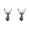 thumbnail image 3 of Decodeary Self Adhesive 3D Deer Head Mirror Wall Sticker For Easy Application black XXL 2Set, 3 of 6
