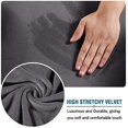 thumbnail image 4 of Modern Velvet Plush 4 Piece High Stretch Sofa Slipcover Furniture Protector Form Fit Luxury Thick Sofa Cover, Machine Washable, 4 of 6