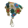 thumbnail image 1 of Birdeem Hand Crocheted Hook Flower Hollowed Out Triangular Scarf Sweet and Cute Tie Hair Turban Hat, 1 of 6
