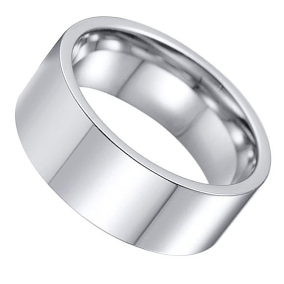 OUNONA 1Pack Mens Promise Rings in Stainless Steel with Inscription for Wedding and Engagement