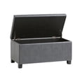 thumbnail image 2 of SIMPLIHOME Dover Banc Rectangulaire de Rangement à Dessus Relevable de 36 Pouces de Large en Similicuir Gris Pierre Rembourré, Repose-Pieds Tabouret, Table Basse pour le Salon, la Chambre et la Chambre d'Enfant, Contemporain, 2 of 5