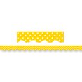 thumbnail image 1 of Yellow Polka Dots Scalloped Border Trim, 35 Feet, 1 of 1