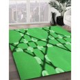 thumbnail image 3 of Ahgly Tapis Rectangulaire Lavable en Machine Intérieur Transitionnel Vert Néon, 8 Pieds x 10 Pieds, 3 of 7