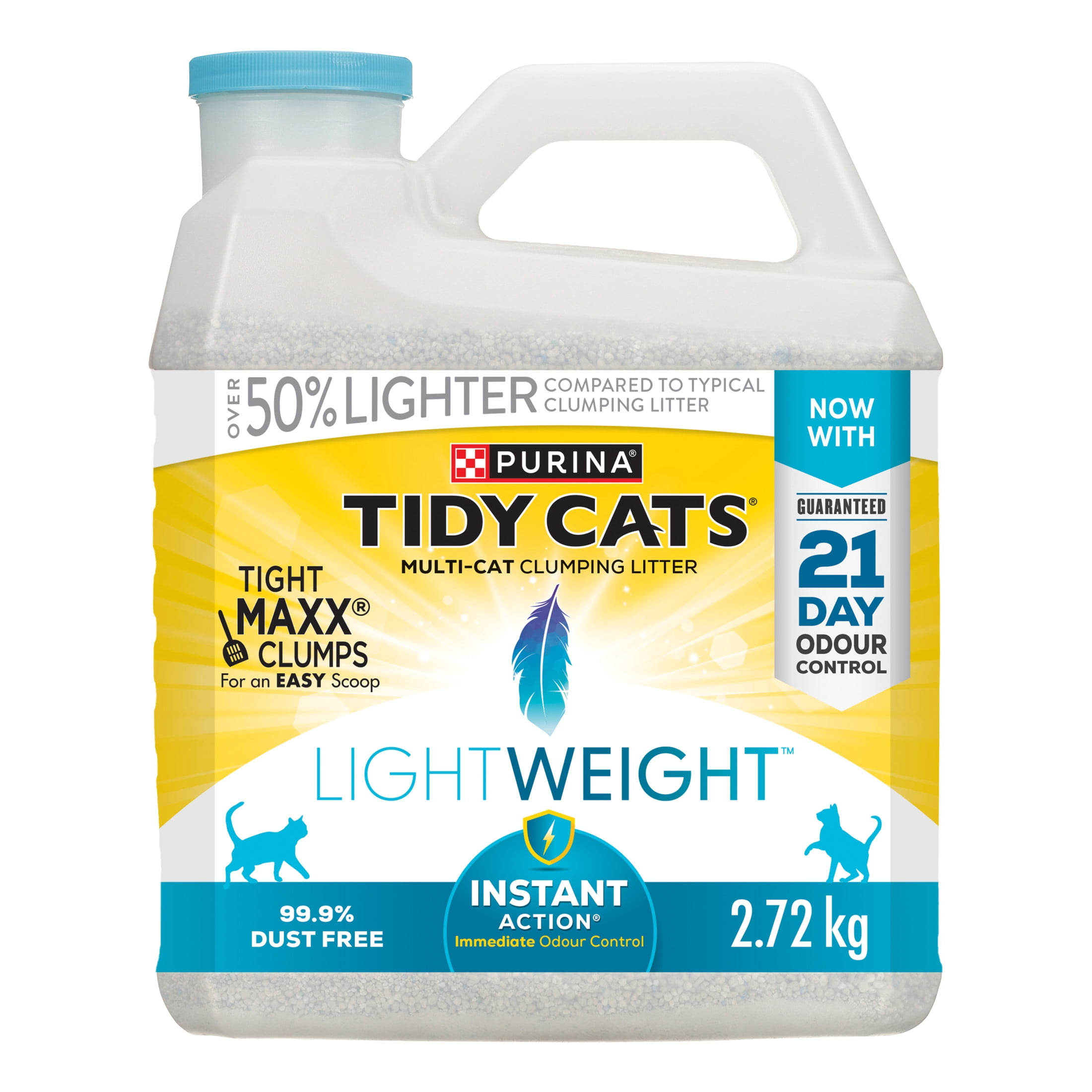 Tidy Cats LightWeight Instant Action Multi-Cat, Clumping Cat Litter 2.72 kg
