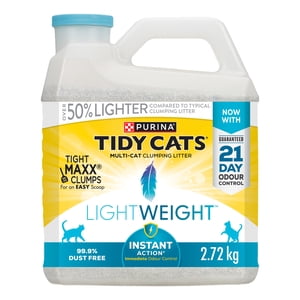 Tidy Cats LightWeight Instant Action Multi-Cat, Clumping Cat Litter 2.72 kg