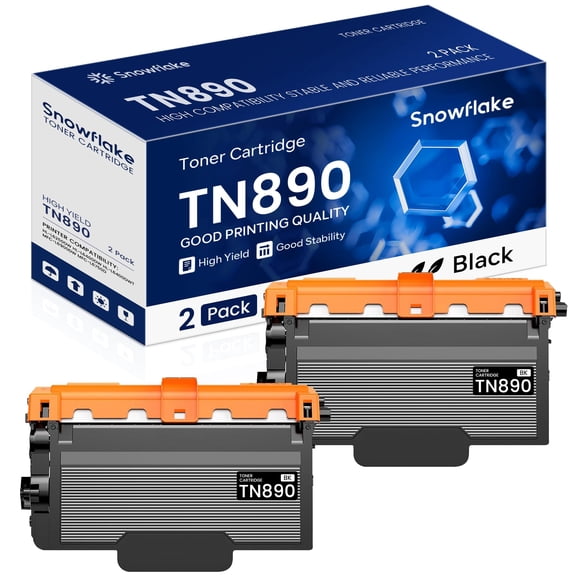 Tn890 Tn-890 2 Pack Compatible Tn-890 Cartouche de Toner à Rendement Ultra Élevé de Remplacement pour Imprimante de Toner Brother Mfc-L6900Dw Hl-L6400Dw Hl-L6250Dw Mfc-L6750Dw.