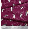 thumbnail image 2 of Soimoi Rouge Moss Tissu Georgette Tissu Imprimé Pingouin Océan 1 Yard 42 Pouces de Large, 2 of 3