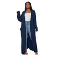 thumbnail image 1 of Chandail à Manches Longues pour Femmes, chandail-Over, Automne Hiver, Cardigan Décontracté en Tricot, 1 of 4