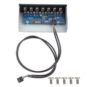 USB Hub Box Panel 7 Port USB2.0 Lossless Data Transmission USB Hub Drive Panel