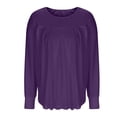 thumbnail image 4 of Yuyuzo Chemises à Manches Longues pour Femmes Col Rond Décontracté Tunique Couleur Unie Hauts Amples Confortables, 4 of 7