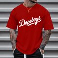 thumbnail image 2 of T-shirt à Manches Courtes pour Homme, Coupe Ample, Col Rond, Imprimé de Lettres, Décontracté et Populaire, 2 of 4