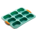 thumbnail image 2 of Oleegame 2PC Tin Foil Roll 9 Grids Multi Color Kitchen Silicone Oval Cake French Bread Baking Pan Non Stick Kitchen Utility Green, 2 of 5