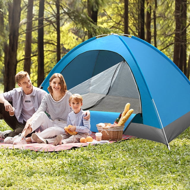 LSLJS Outdoor Camping Double 1 To 2 Person Automatic Tent, Oxford Tent