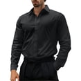thumbnail image 1 of Admvng Compression Shirt Men Solid Wrinkle-Free Long Sleeve Regular Fit Button Down Shirt S-2XL, 1 of 9