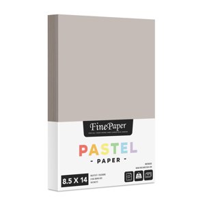 Papier de menu gris couleur pastel - 8.5" x 14" (Taille juridique) - pour documents, annonces, menus Arts et métiers d'art 100 Feuilles