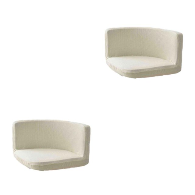 Maytalsory Doux et Durable Chaise Housse Chaises avec Style et Fonctionnalité Polyester Chaise Trilatérale Couvre Multifonctions off-white 2Set