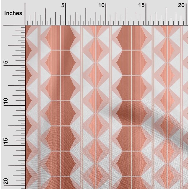 oneOone Viscose Jersey Fabric Triangle & Hexagon Geometric Print Sewing Fabric BTY 60 Inch Wide