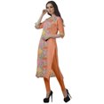thumbnail image 4 of Moomaya Robe Kurti Décontractée pour Femmes en Coton Imprimé, Tunique Droite à Manches Retroussables, 4 of 6