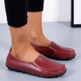 thumbnail image 5 of B91xZ Mocassin Tricoté pour Femmes Confortable Bout Rond Fermé Ballerines Chaussures de Soirée Décontractées Formelles Mariage Danse, Vin 9, 5 of 5