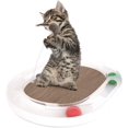 thumbnail image 3 of Jouet pour Chat Jouet de Chat griffoir en Carton Lounge avec Souris et Ressort blanc, 3 of 5