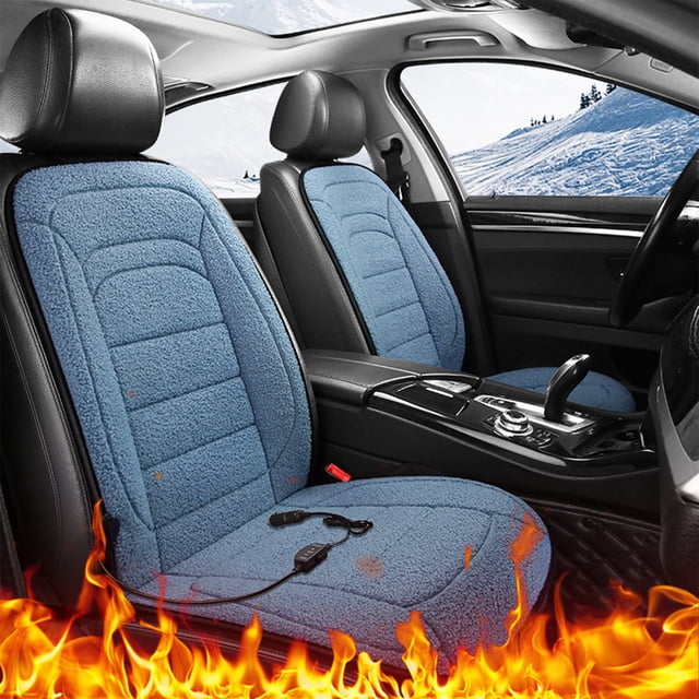 Yhmxh Car Accessories Motorcycle Accessories Car Heated Seat Cushion Winter Electric Heating Car Seat Electric Heating Seat Cushion 12V Suitable For Both In Car Use Plush Car Heated Seat Cushion