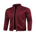 thumbnail image 3 of Veste en Tricot à Fermeture Éclair pour Homme, Décontractée, Ample, Col Montant, Manches Longues, 3 of 6