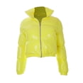 thumbnail image 4 of FOCUSNORM Femmes Juniors Mode Manches Longues Col Montant Vestes Matelassées Métalliques, 4 of 7