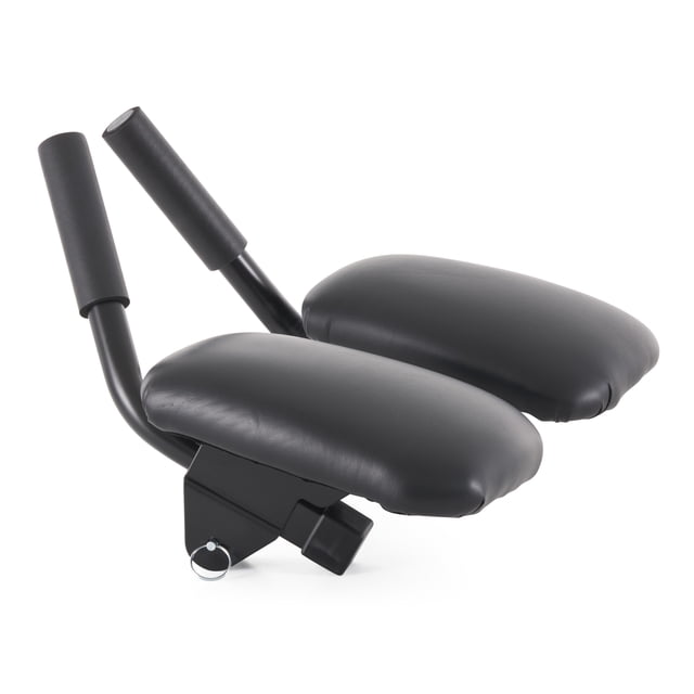 Total Gym Accessoire Ab Crunch et DVD Attachable pour Machines d'Entraînement à Domicile, Doté d'Un Cadre en Métal Noir durable avec Accoudoirs Rembourrés de Mousse pour le Confort. Conçu pour Effectuer Plus de 10 Exercices de Modelage Ab Tout en Renforçant le Dos et les Jambes. Compatible avec Divers Modèles Total Gym, Y Compris XLS, FIT et Supreme. Comprend un DVD Éducatif led par Rob Glick. Dimensions : 19.2 x 13.8 x 7.6 Pouces.