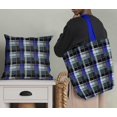 thumbnail image 4 of Soimoi BluePolyester Georgette Fabric Check Check Printed Fabric 1 Yard 42 Inch Wide, 4 of 4