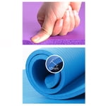 RUNROTOO Extra Thick Non Slip Yoga Mat High Density Tear Exercise Mat With Carrying Strap For Home Use Blue