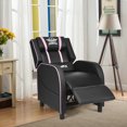 thumbnail image 4 of Gymax Massage Gaming Recliner Chair Racing Single Lounge Sofa Home Theater Seat Pink, 4 of 10