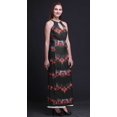 thumbnail image 4 of Bimba Tie-Dye Ladies Crew Neck Waist String Print Maxi Dress with Side Slits Summer Wear-XX-Large, 4 of 6