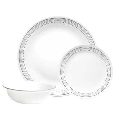 Corelle Mystic Grey 12-Piece Glass Dinnerware Set (Service for 4)