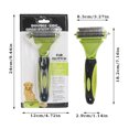 thumbnail image 3 of REK Peigne pour Animaux Peigne de Toilettage pour Chien Peigne Double en Acier Inoxydable Peigne à Nouer Peigne Râteau Peigne à Nouer pour Chat Peigne pour Enlever les Poils, 3 of 5