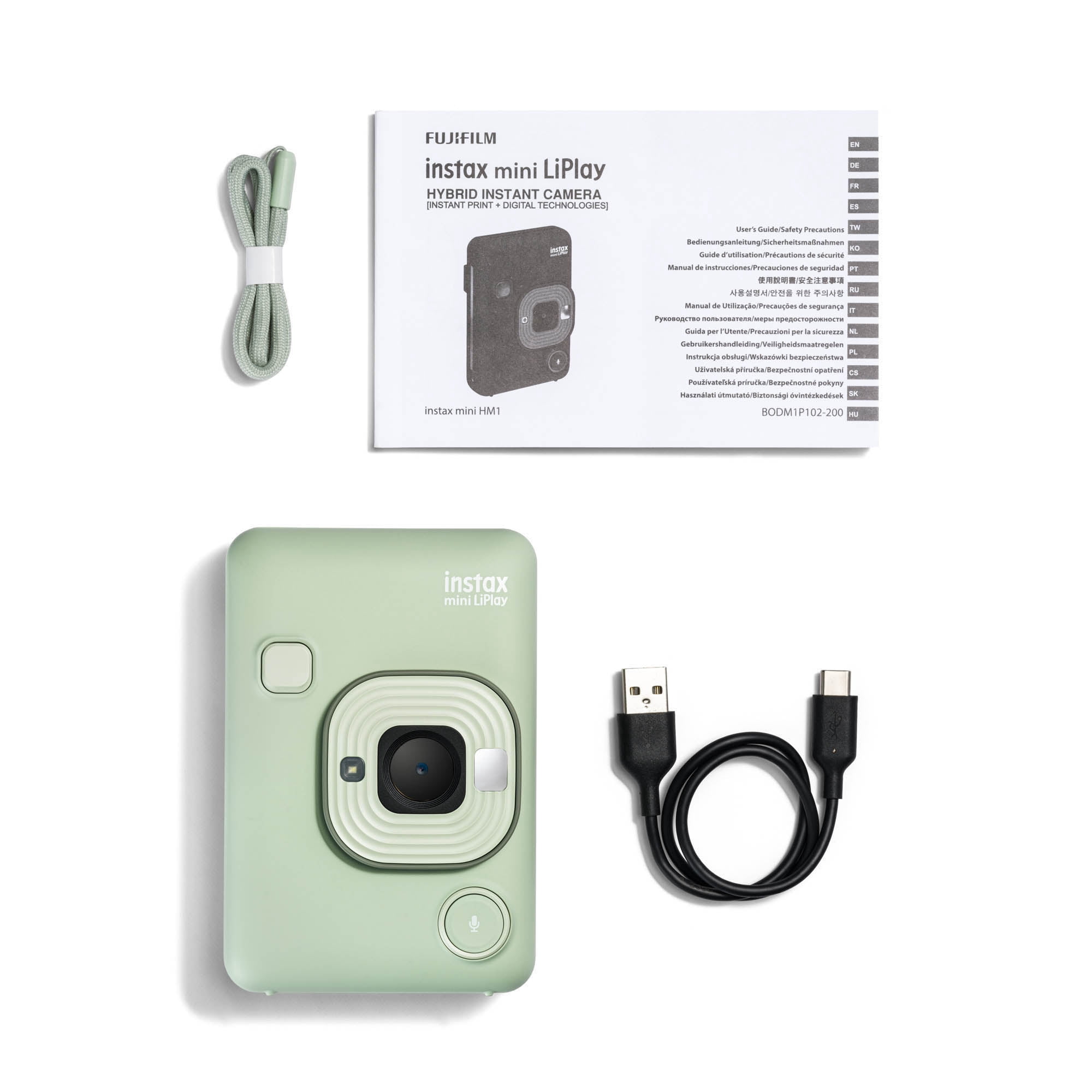 Appareil instantané hybride et imprimante pour téléphone intelligent FUJIFILM INSTAX MINI LiPlay - Blanc brumeux