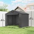 thumbnail image 3 of Outsunny 8' x 6' Portable Shed, Waterproof Bike Tent, Dark Grey, 3 of 10