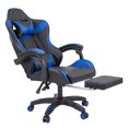 thumbnail image 3 of Melior Home Reclining Leather Gamer's Chair Ergonomic Support High Back Massage Wheels, Blue, 3 of 11