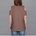 thumbnail image 4 of XMMSWDLA T-Shirt Graphique à Manches Courtes à Col en V pour Femmes Brun Chemises pour Femmes, 4 of 7