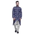 thumbnail image 1 of Atasi Cotton Slub Printed Fashion For Men Asymmetric Button Down Kurta For Men, 1 of 5
