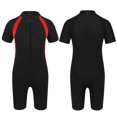 thumbnail image 1 of Aislor Kids Big Girls Zippered Swimsuit Swimwear Bathing Suit Rash Guard Shorty Sun Protection Wetsuit Black 10, 1 of 7