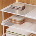 thumbnail image 4 of Étagère d'Armoire Extensible, Organisateur Empilable, Support à Largeur Réglable, Rangement Gain de Place pour Cuisine, Salle de Bain, Garde-Robe, Armoire à Chaussures, 4 of 6