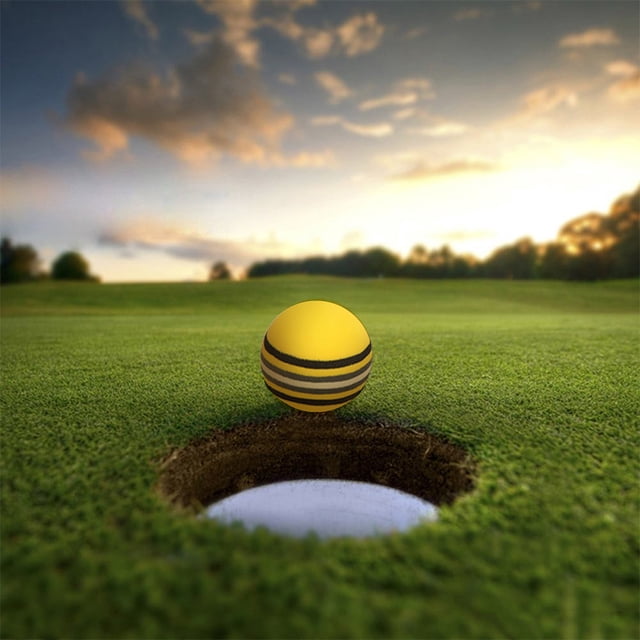 FONDOTIN Indoor Golf Practice Balls 50Pcs Yellow EVA Colored Golf Balls