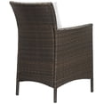 thumbnail image 3 of Modway Conduit 17" Rattan Patio Dining Armchair in Brown/White (Set of 2), 3 of 3