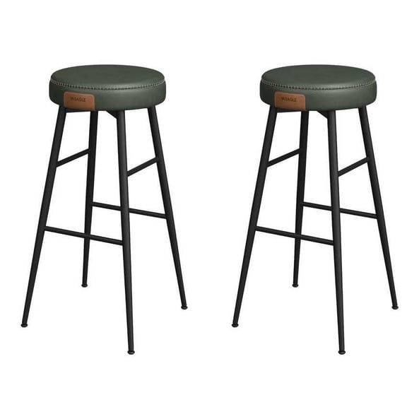 Collection - Bar Stools Set of 2, Bar Height Bar Stools, Kitchen Counter Stools,Forest Green