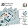 thumbnail image 4 of Vargottam Napperons - Napperon pour Table à Manger, Ensemble de 4 - Serviette en Coton Imprimée et Réversible - Napperons d'Intérieur pour Table de Maison et de Cuisine - Océan (Bleu Sarcelle), 4 of 5
