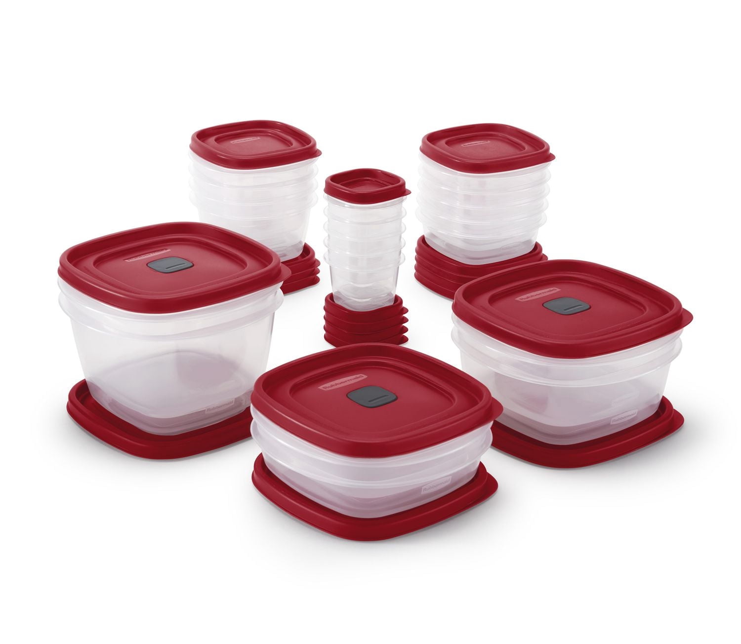 Contenants de conservation des aliments Rubbermaid avec couvercles EasyFindLids, ensemble de 40 pièces