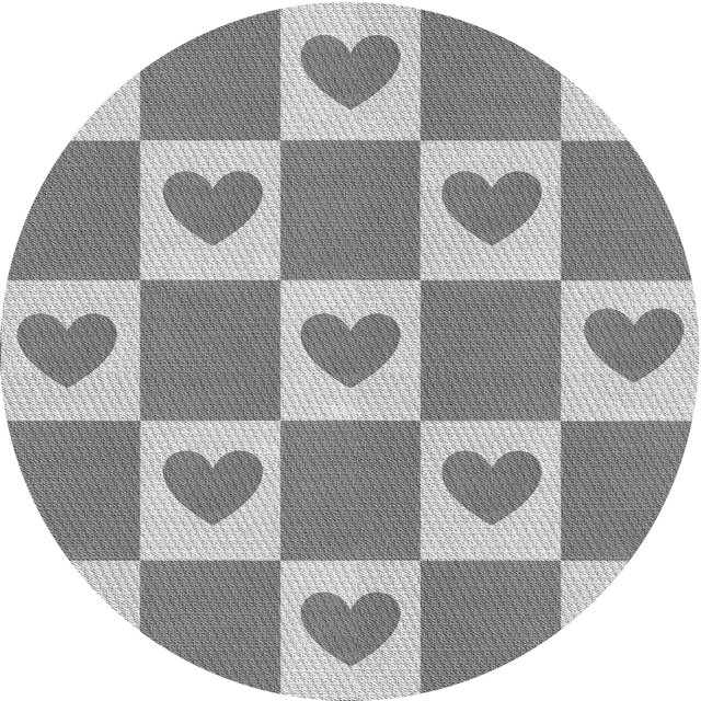 Ahgly Company Tapis Rond Lavable en Machine Intérieur Transitionnel Gris Argenté, 6 Pieds Rond